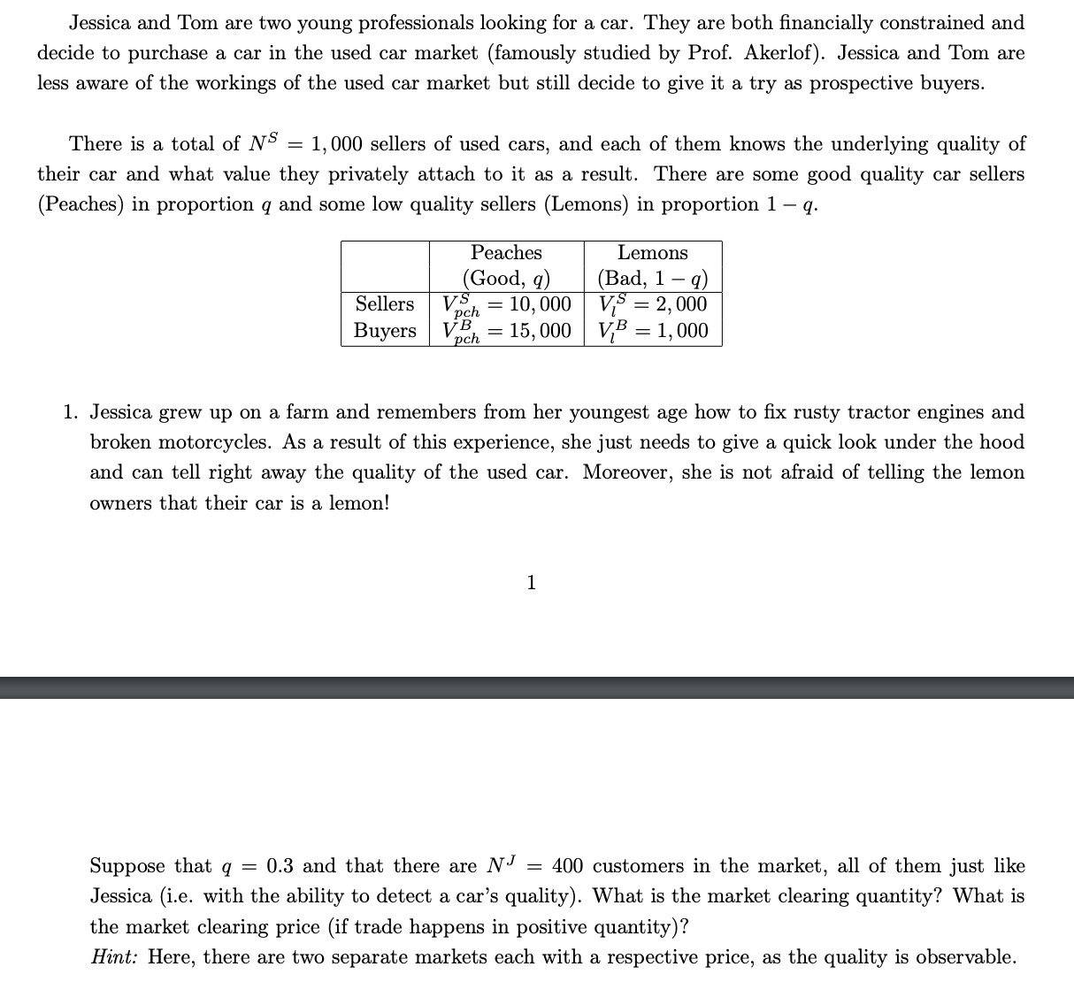 Please answer Jessica and Tom are two young professionals looking for a