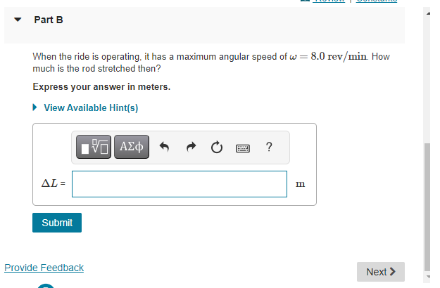 your answer in meters. > View Available Hint(s) AEd AL = m