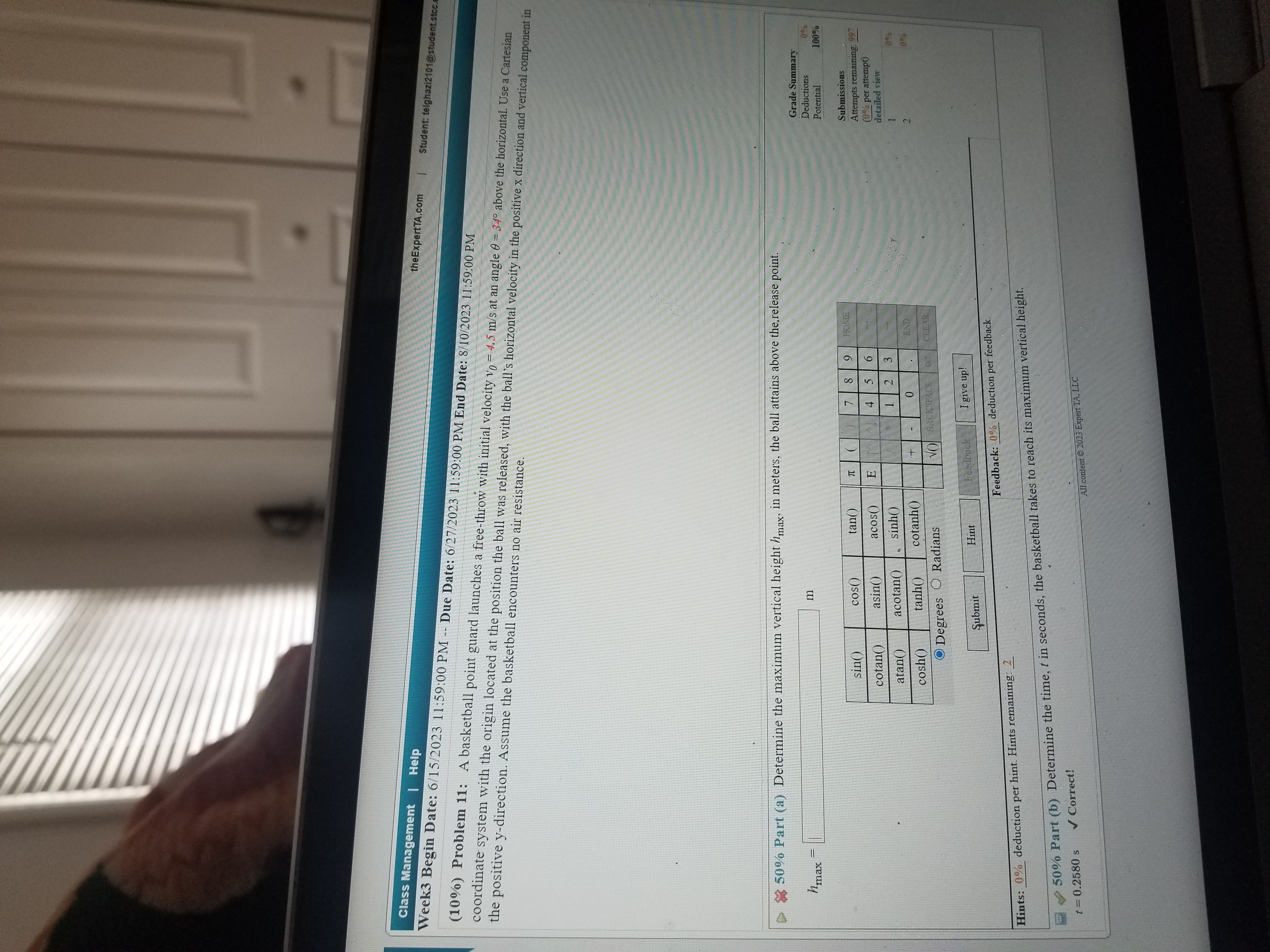  Class Management | Help Week3 Begin Date: 6/15/2023 11:59:00 PM --