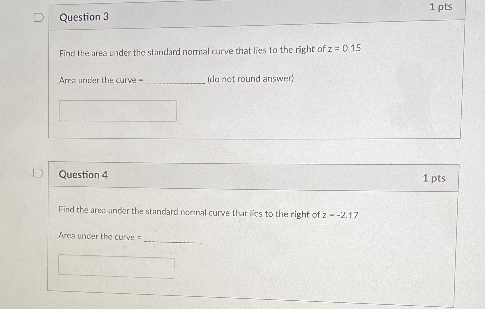 Please answer these questions D Question 3 1 pts Find the area