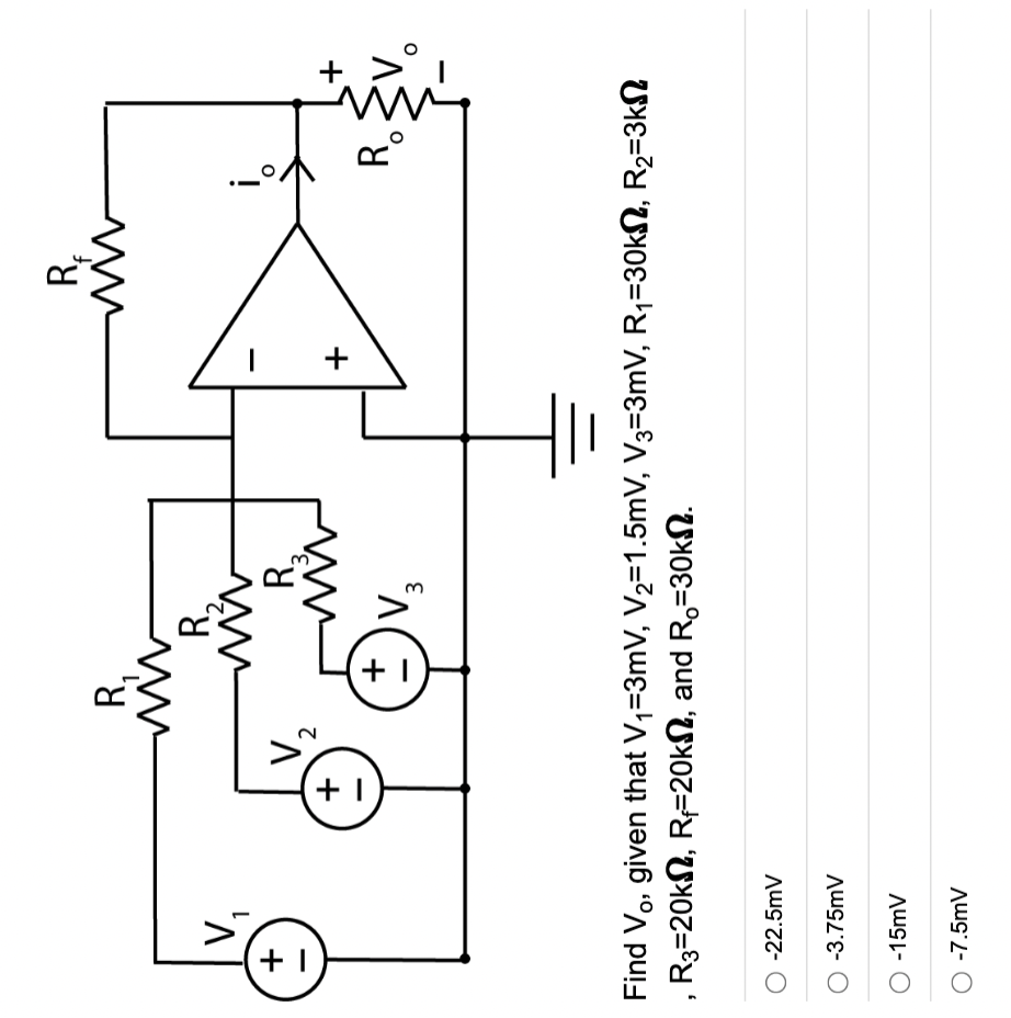 1 M + or + + + + Find Vo, given that