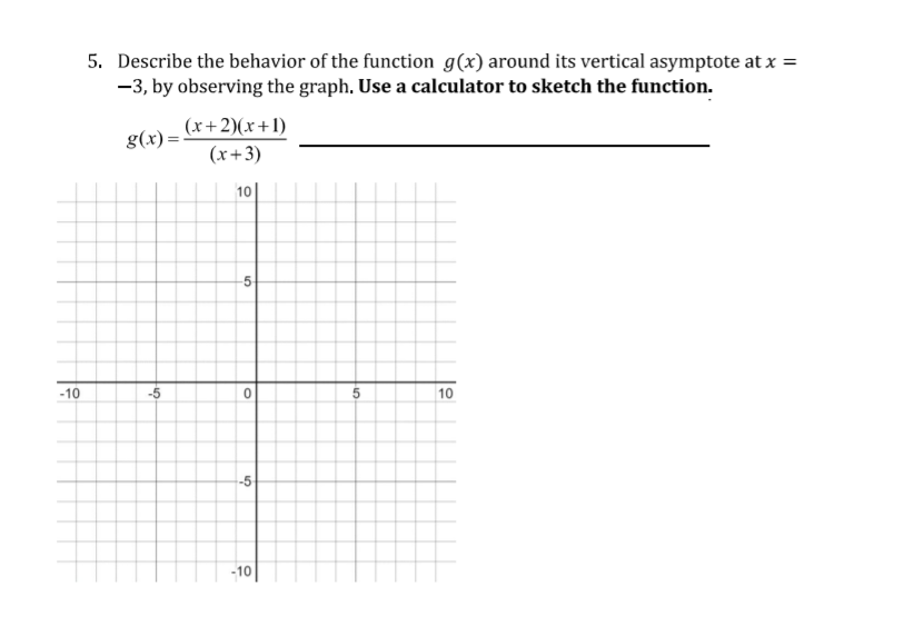 the interval and complete the inequalities. -5 0 5 x f (