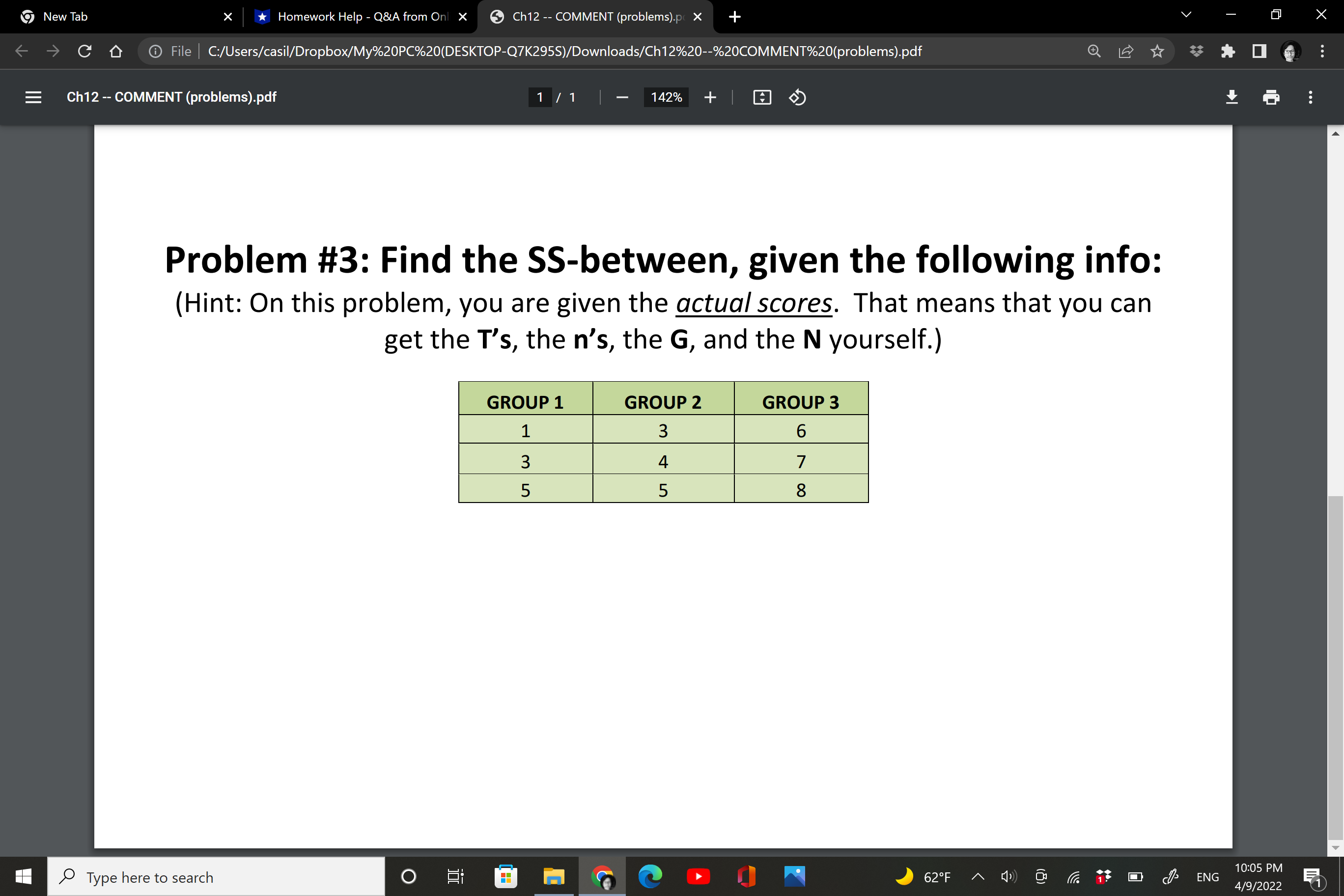 COMMENT (problems).p x + X C D @ File | C:/Users/casil/Dropbox/My%20PC%20(DESKTOP-Q7K295S)/Downloads/Ch12%20--%20COMMENT%20(problems).pdf E