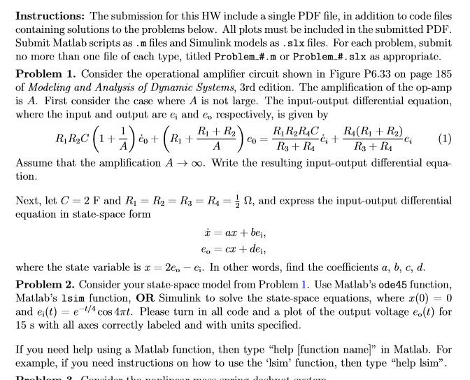 Solve the following question.,,, Instructions: The submission for this HW include a