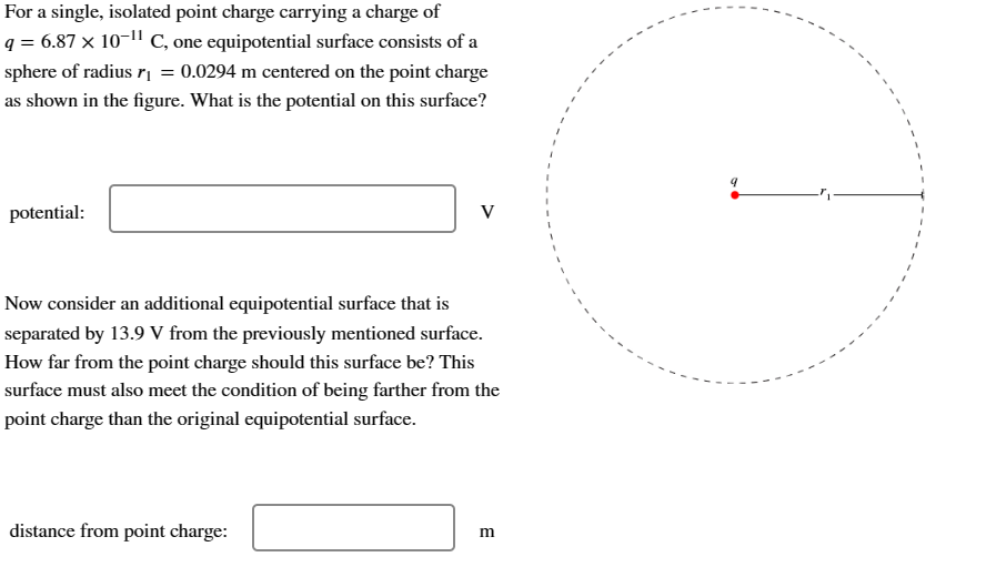 = 125 V. A constant force F = 9.31 N pushes a