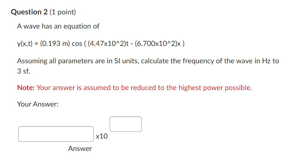 equation y(x, t) = (0.15 m)sin(5.0x - 25t + -) Assuming all