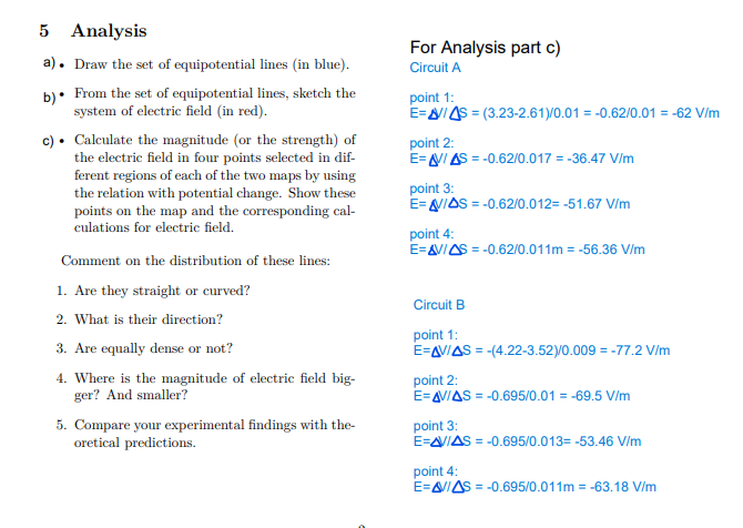 draw the electric field lines. 2 Material . Electric potential mapping set
