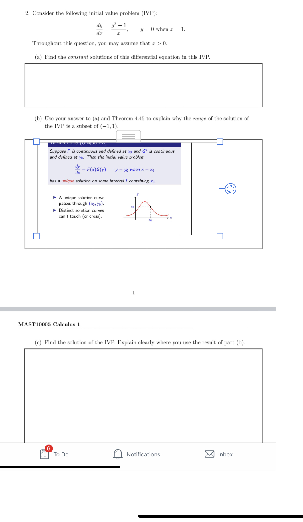  2. Consider the following initial value problem (IVP): dy y2 -