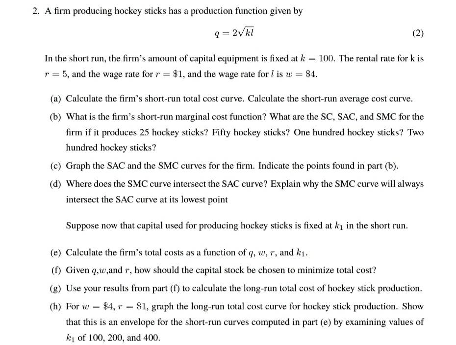 can you please help solve and graph SAC and SMC 2. A