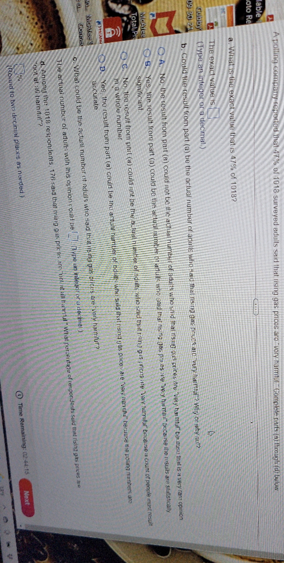 having trouble getting passed this one in my homework lable A polling