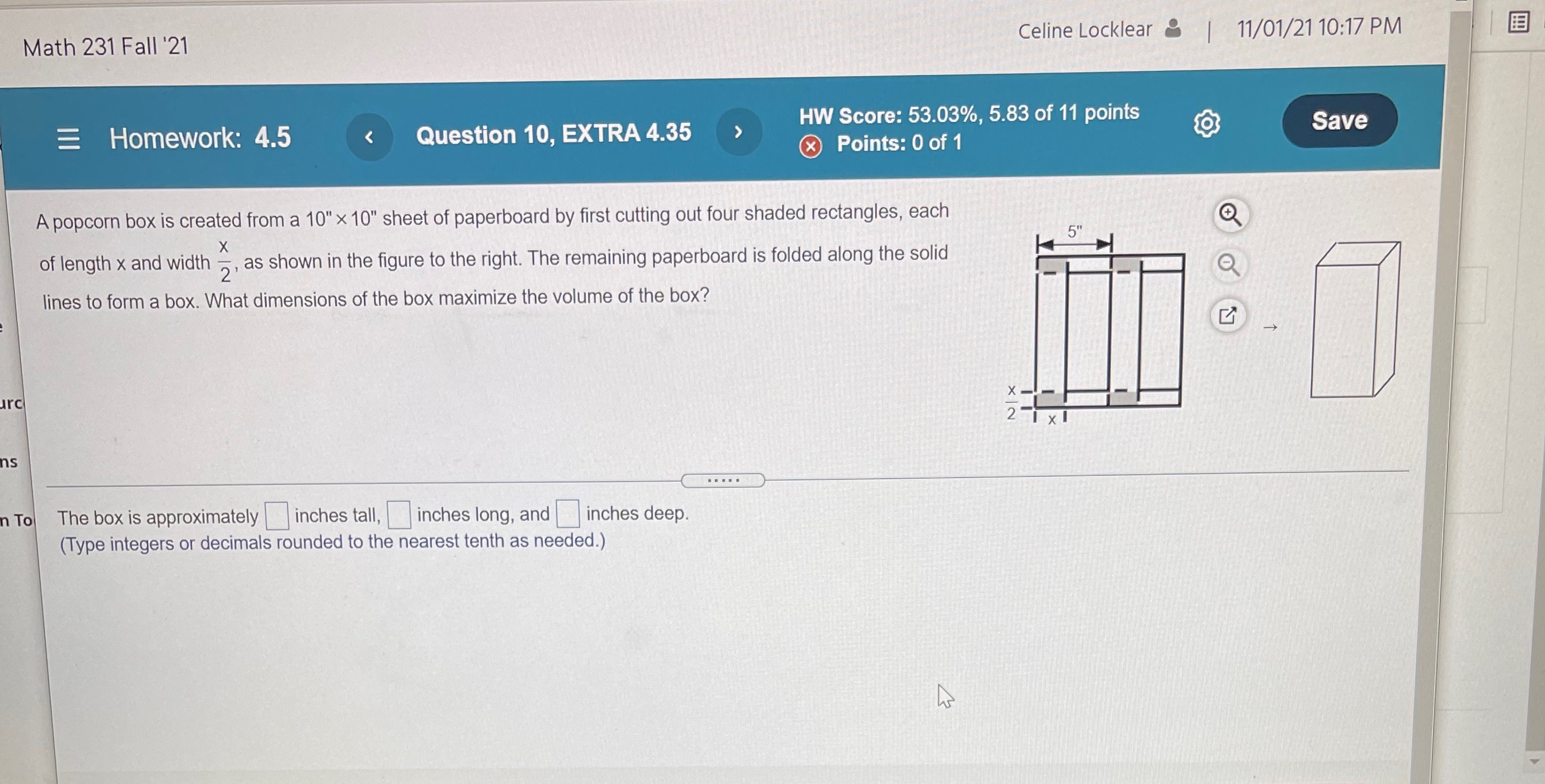 Math 231 Fall '21 Celine Locklear & | 11/01/21 10:17 PM