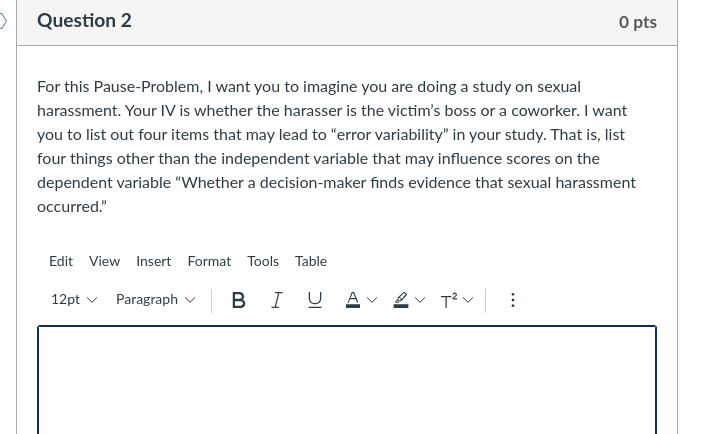 to design three (brief!) studies (they can all be variations on the