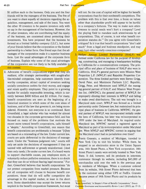 Do you agree with Greenfield's critiques? Is it true that benefit corporations
