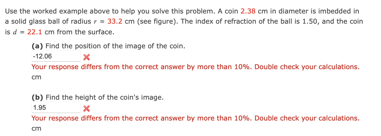  Use the worked example above to help you solve this problem.