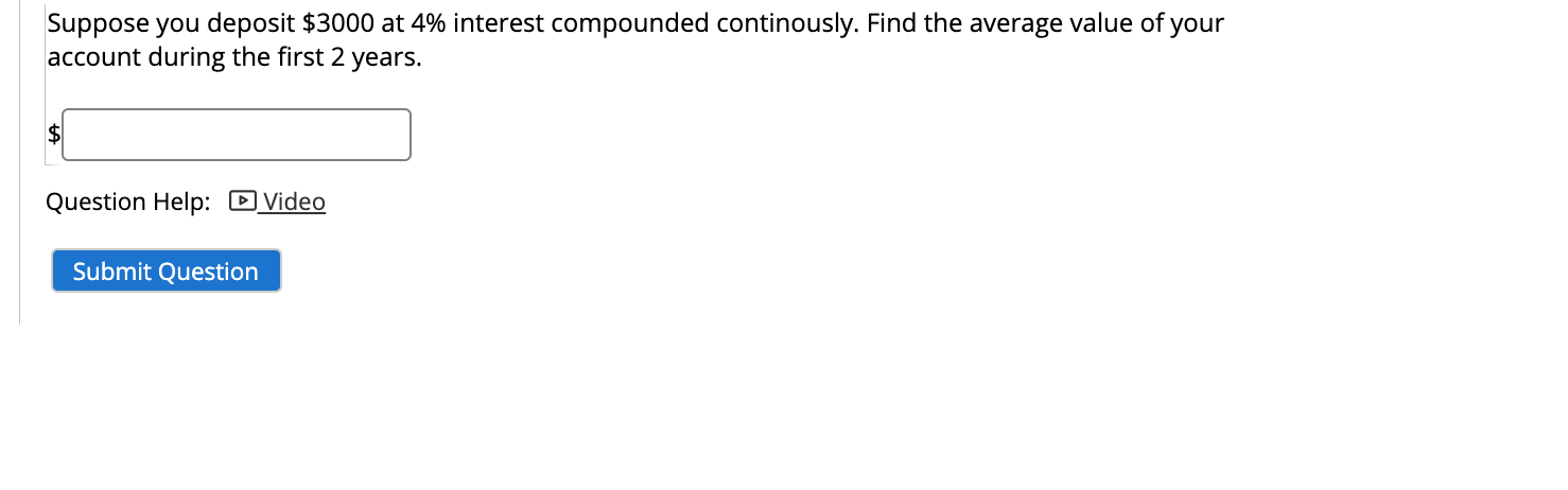 value of your account during the first 2 years. Find the volume