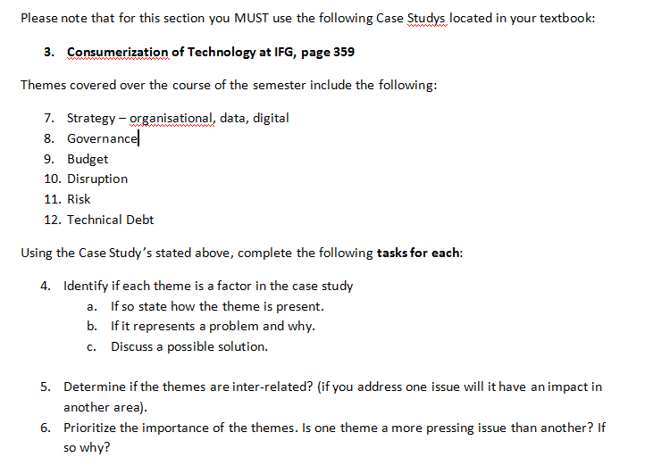 Please note that for this section pu MUST use the following Case