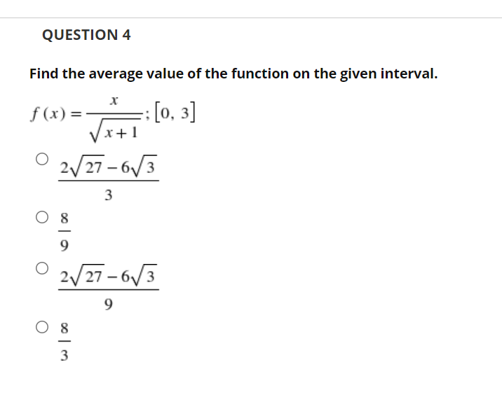 on the given interval. f (x) =xe-*; [o,2] O 1 -e-4 2