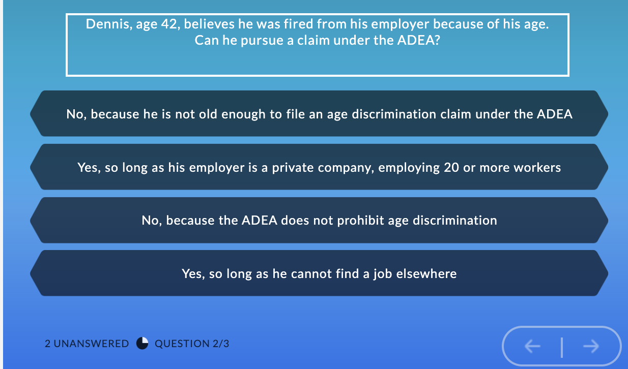 Dennis, age 42, believes he was fired from his employer because of