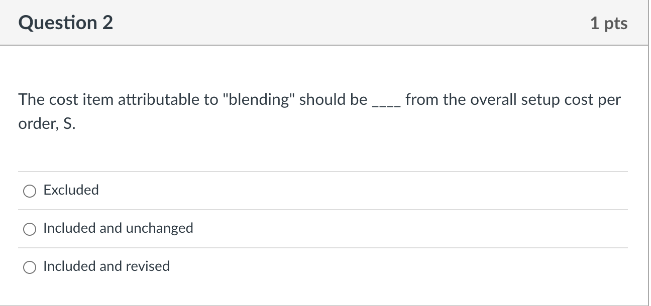 questions. Provide reasoning why: In Exhibit 2, Blanchard currently breaks down the