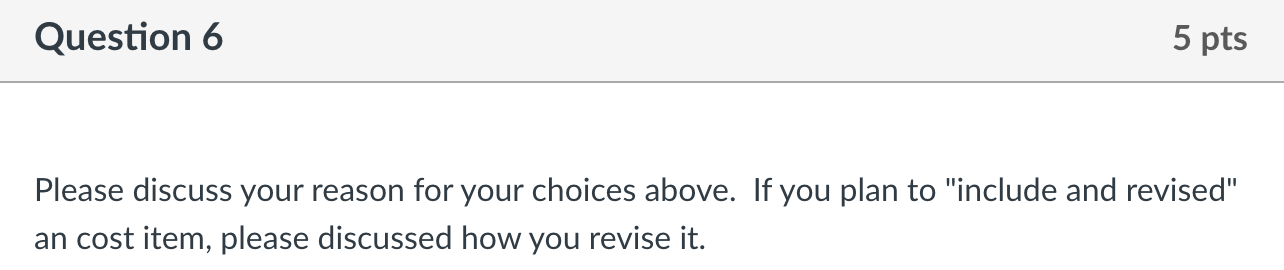 )+( order processing cost). Please choose which item should be excluded, or