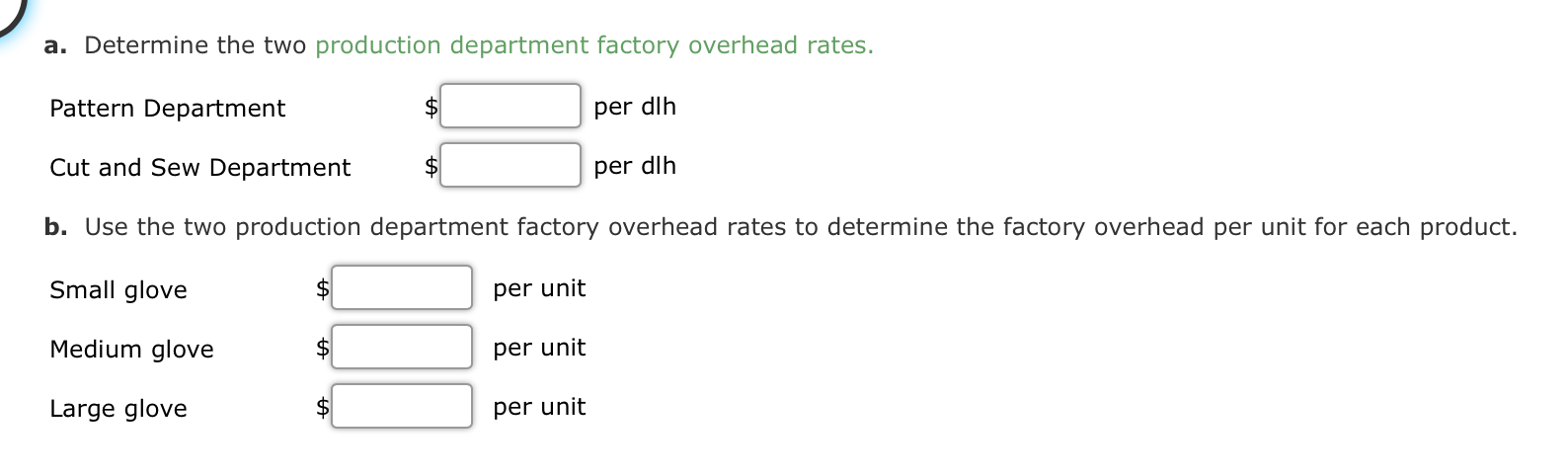 in advance! :) Multiple Production Department Factory Overhead Rate Method Performance Gloves,