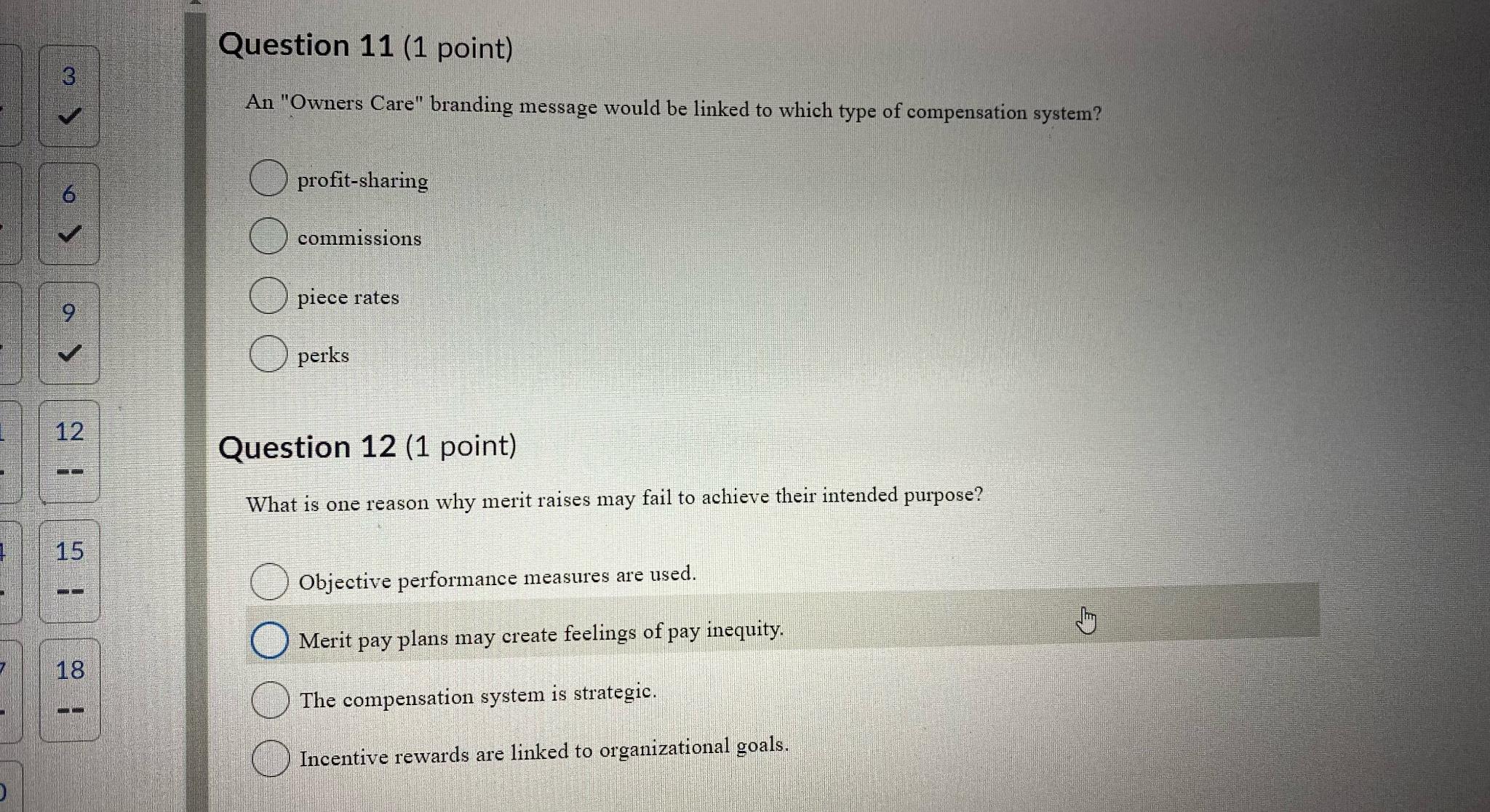  Question 11(1 point) An "Owners Care" branding message would be linked