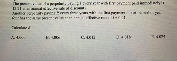 please solve this problem without using excel and show all steps The