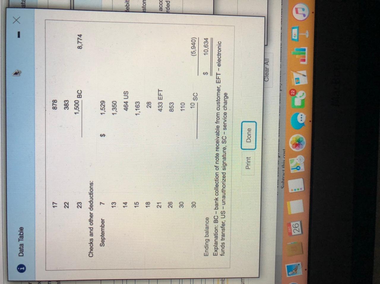  Data Table ata 17 878 22 383 23 1,500 BC 8,774