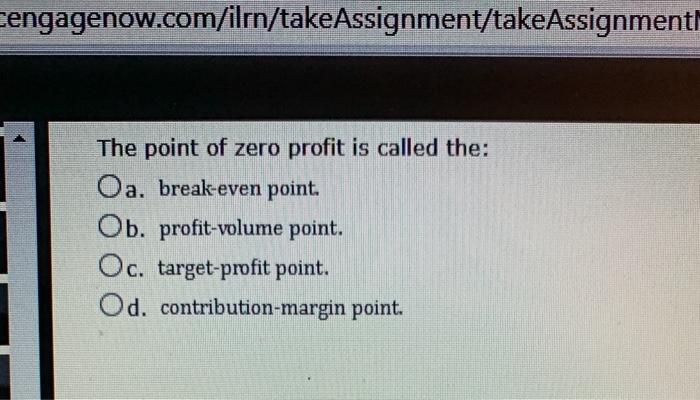 cover fixed costs and provide for a profit. Oc. expresses the proportion