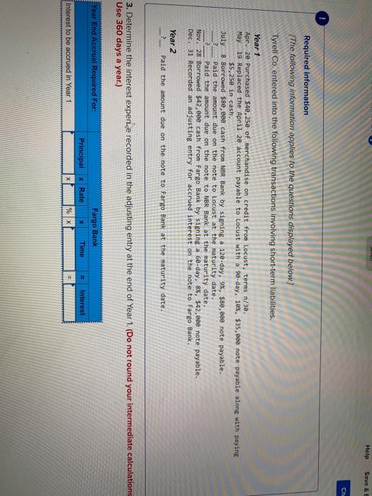  Help Save & E Ch Required information The following information applies