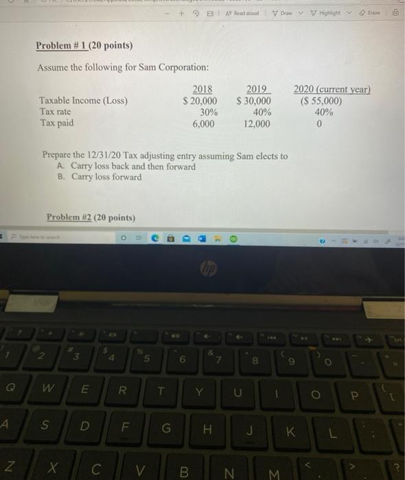  + A Read aloud V De Highlights Problem #1 (20 points)