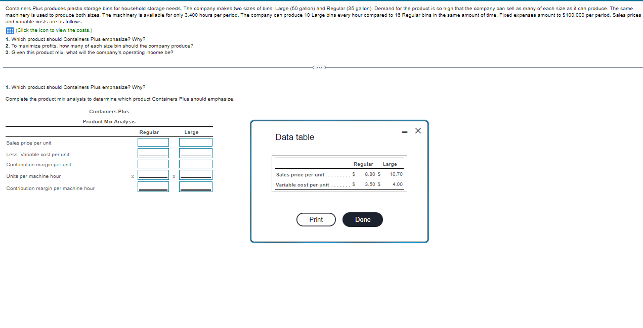  and variable costs are as follows: (Click the icon to view