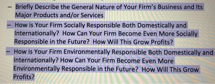 can u answer these question for the compang coca-cola - Briefly Describe