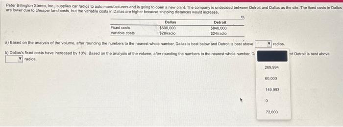  a) Based on the analysis of the volume, affer rounding the