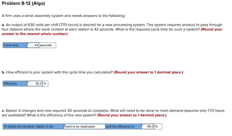  Only look at C. The rest are correct except 88% A