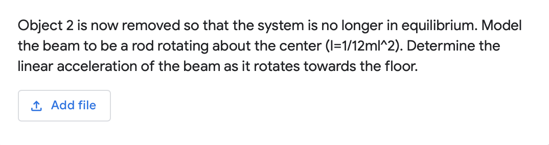 beam, as shown above. A triangular column is placed underneath the center