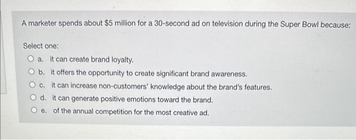 A marketer spends about $5 million for a 30-second ad on