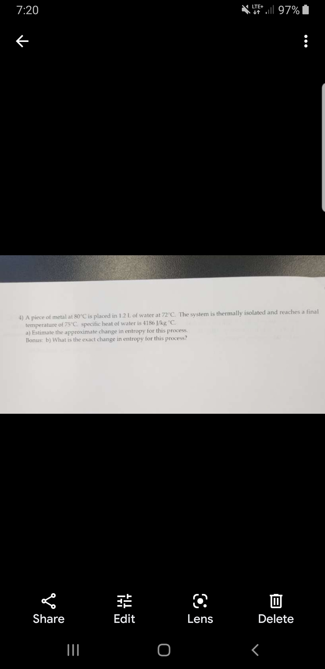 7:20 LTE+ it . 97% . . . 4) A piece
