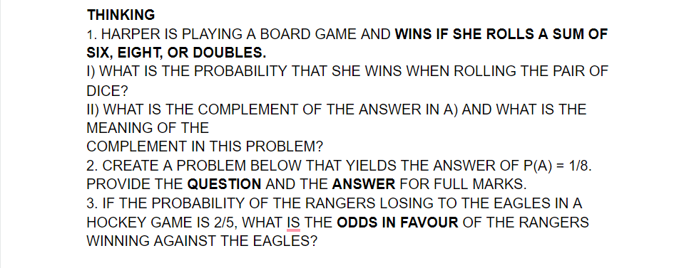 A IS DRAWING A BLUE MARBLE WHEN THE BAG OF MARBLES CONTAINS: