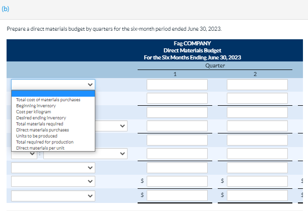 5,900; third quarter 7,000 2. Ending raw materials inventory: 40%% of the