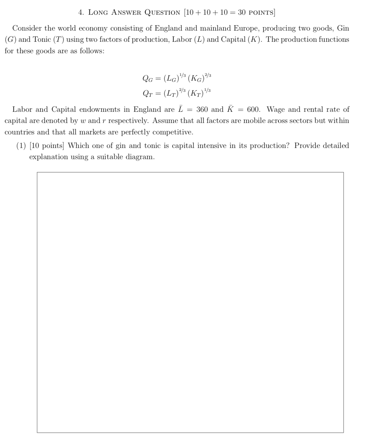 PLS HELP OUT WITH THIS! 4. LONG ANSWER QUESTION [10 + 10