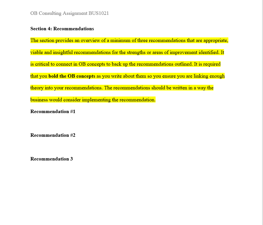 should be approximately 200 words and include the following I high level