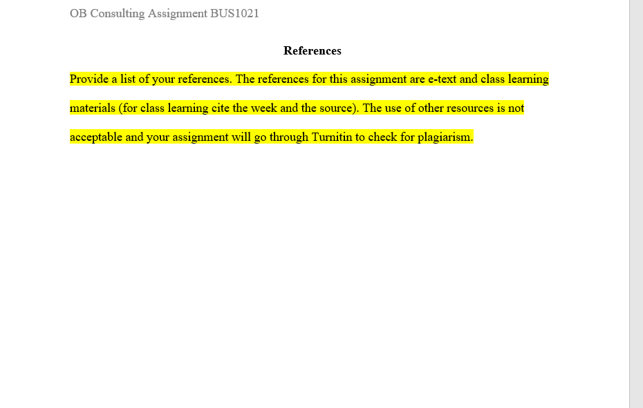 overview of the business and person interviewed I high level of strengths