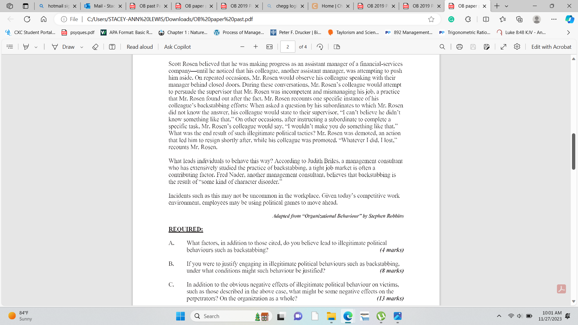 Scott Rosen believed that he was making progress as an assistant