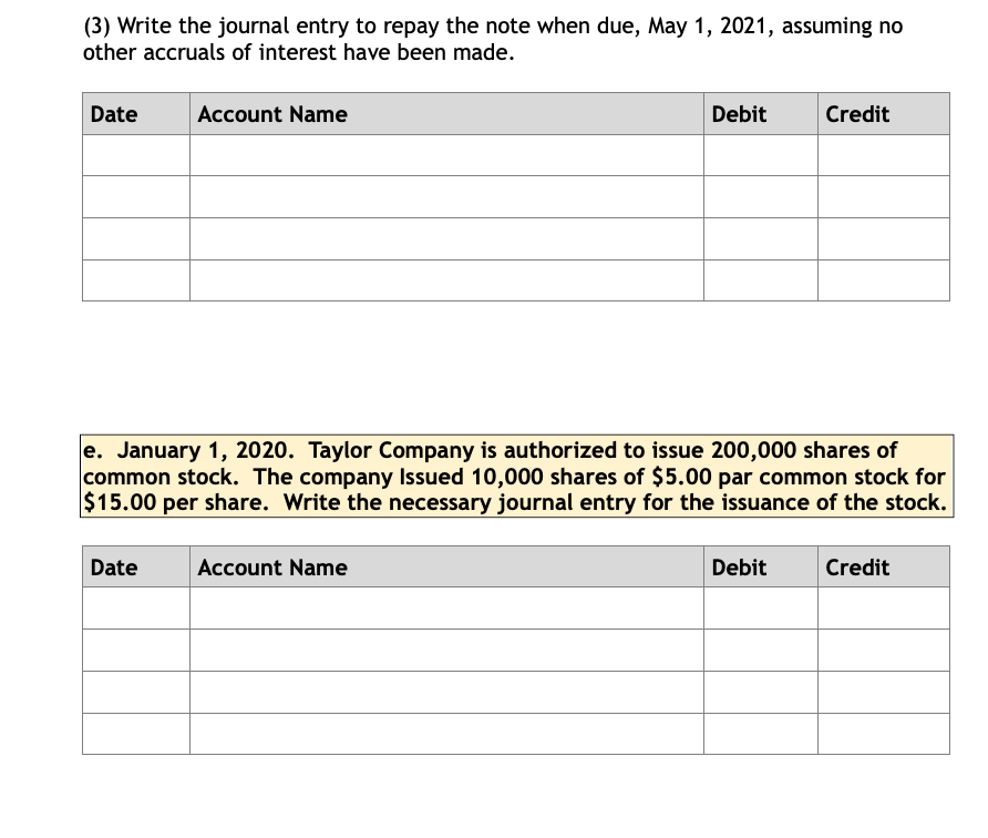 payable entry. Ignore cost of goods sold entries associated with sales. Where