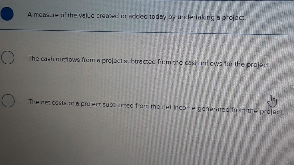 of return that causes the present value of all cash flows associated
