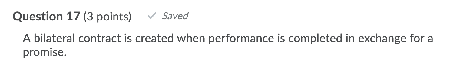 Help me answer this question by choosing TRUE or FALSE. This question