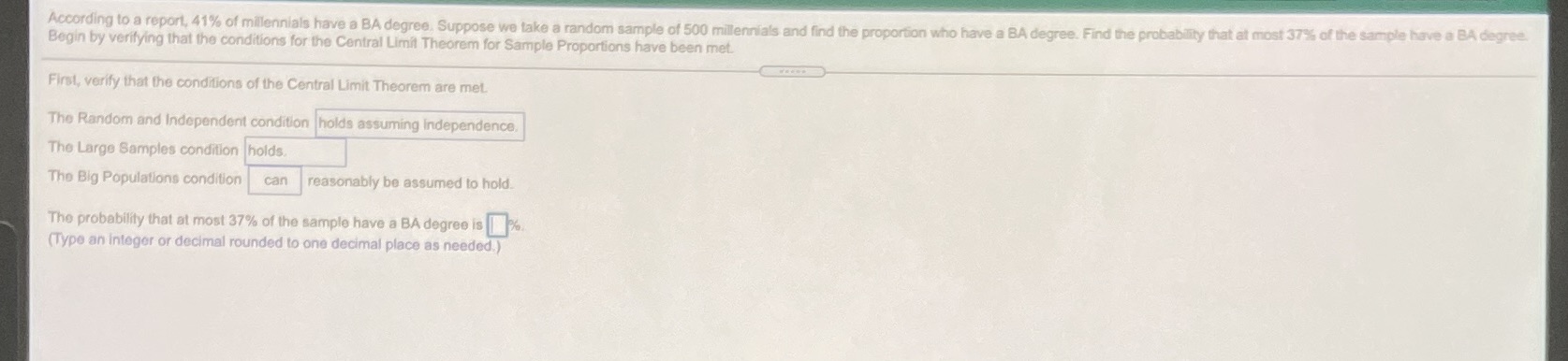 Please help l me now According to a report, 41% of millennials