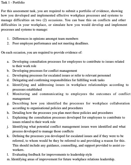 Task 1 - Portfolio For this assessment task, you are required