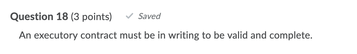Help me answer this question by choosing TRUE or FALSE. This question